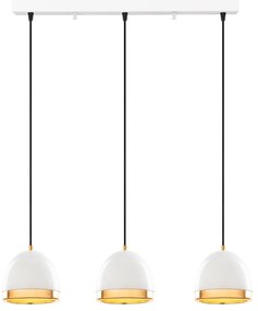 Chandelier Mugo – Branco e Dourado – 62 x 17 x 110 cm