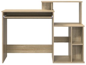 Mesa com Armazenamento Carvalho Sonoma 120.5x44x88.5 cm Madeira Proces