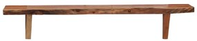 Prateleiras de parede 2 pcs 90x20x18cm madeira de acácia maciça