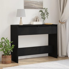 Mesa Console de Carvalho Preto vidaXL - 100x35x76.5 cm - Madeira de en