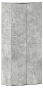 Guarda-Sapatos Cinza Concreto 80x39x180 cm de Madeira de Engenharia