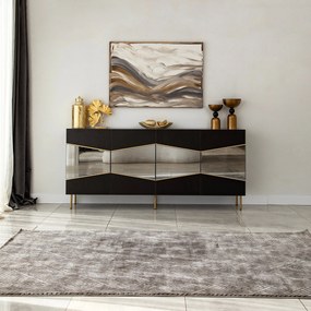 Console Nice – Preto Fumado – 180x80x40 cm
