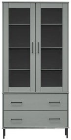 Estante c/ pernas metal 85x35x172,5 cm madeira OSLO cinzento