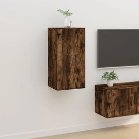 816677 vidaXL Móvel de TV de parede 40x34,5x80 cm carvalho fumado