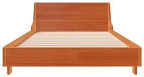 Cama sem colchão 90x190 cm madeira de pinho maciça castanho-mel