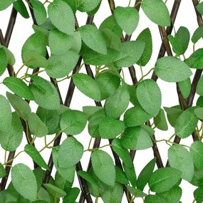  Treliça de hera artificial extensível 5 pcs 180x65 cm verde