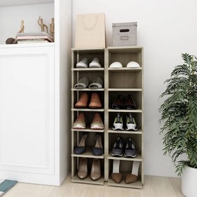 vidaXL Armários para sapatos 2 pcs 27,5x27x102 cm carvalho sonoma