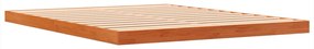 Estrutura de cama 160x200 cm madeira pinho maciça castanho cera