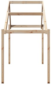 Telhado de cama infantil 213x95,5x144,5 cm madeira pinho maciça