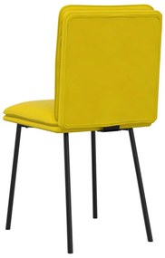 Cadeiras de jantar 2 pcs veludo amarelo