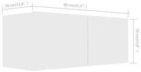 Móvel de TV de Parede Katarina de 8 Módulos - Branco - Design Moderno