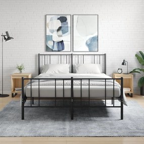 vidaXL Mesas de cabeceira 2pcs derivados de madeira carvalho sonoma