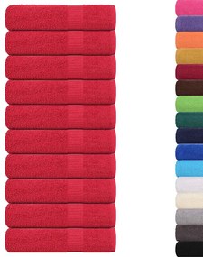 Toalhas de banho 10 pcs 70x140 cm 360 gsm 100% algodão vermelho