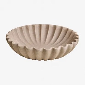Avelin Tigela Decorativa Em Resina Castanho Areia Claro & Ø35 Cm - Sklum