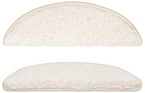 Tapetes de escada 15 pcs 56x17x3 cm branco