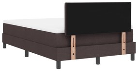 Cama Box Spring com Colchão Castanho Escuro 120x190 cm Tecido
