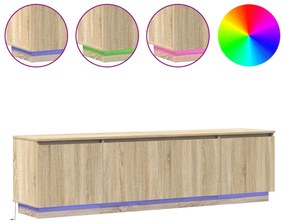 Armário para TV vidaXL com LED Carvalho Sonoma 180x38x49 cm Madeira en