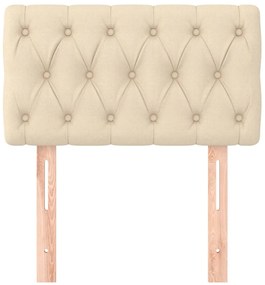 Cabeceira de cama tecido 80x7x78/88 cm creme