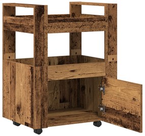 Carro de Cozinha vidaXL Madeira Velha 60x45x80 cm Madeira Revestida
