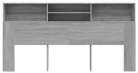 Armário de cabeceira 200x19x103,5 cm sonoma cinzento
