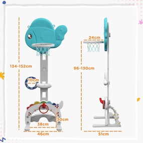 AIYAPLAY Cesta de Basquetebol Infantil 5 em 1 Cesta de Basquetebol par