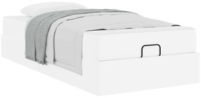 vidaXL Estrutura de cama com colchão com colchão 2 pcs Branco PVC
