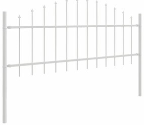 Cerca de Jardim com Arco Branco 6,8x0,75m em Aço