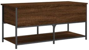 Banco arrumação 100x42,5x47 cm deriv. madeira carvalho castanho