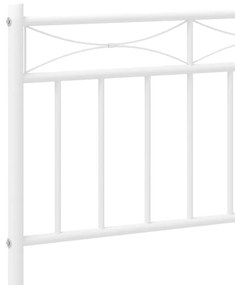 Estrutura de cama com cabeceira 150x200 cm metal branco