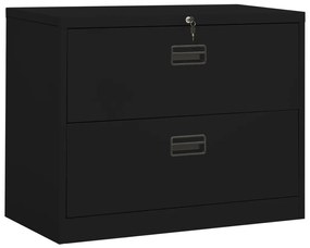 vidaXL Arquivador 90x46x72,5 cm aço preto