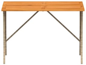 3 pcs conjunto de sofás p/ jardim com almofadões vime PE bege