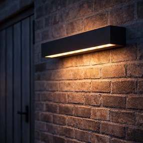 Candeeiro de parede exterior industrial preto 55cm incl. LED IP65 - Hannah