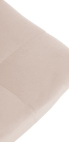 Banco de bar Jerry em veludo com estrutura preta 87-108,5 x 43 x 46,5 cm Bege