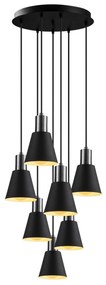 **** Candeeiro de Teto Kem – Preto Níquel – Diâmetro 43 cm, Altura 111