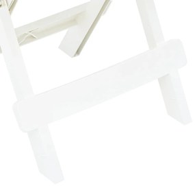 Mesa de jardim dobrável 45x43x50 cm plástico branco
