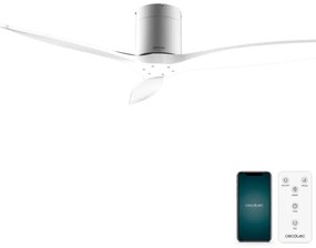 Ventoinha de teto EnergySilence Aero 5500 Aqua IronWhite Connected de 40 W e 52’’ com controlo remoto, controlo por Wi-Fi e controlo remoto