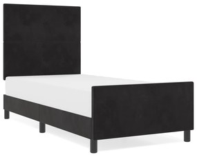 Cama vidaXL Preta 90x190 cm Veludo