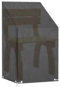 Capas cadeiras jardim 2 pcs 8 ilhós 65x65x80/120 cm polietileno