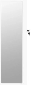 Móvel para joias de parede espelhado 30x8,5x90 cm branco