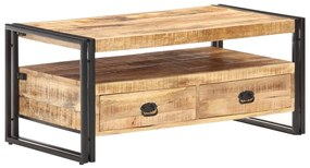 vidaXL Mesa de centro 100x55x45 cm madeira de mangueira áspera
