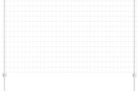 vidaXL Cerca e Poste Prateado 1,4 x 10 m Aço