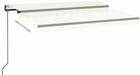 Toldo retrátil automático 350x250 cm creme