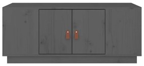 Mesa de centro 100x50x41 cm madeira de pinho maciça cinza