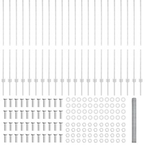 Postes de Cerca vidaXL 22 pcs U-Channel 140 cm Aço Galvanizado, Cerca