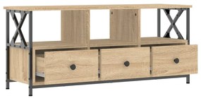 Móvel de TV 102x33x45cm derivados madeira/ferro carvalho sonoma