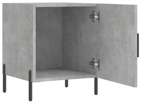 Mesa cabeceira 2pcs 40x40x50 cm derivados madeira cinza cimento