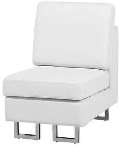 Sofá de canto em pele branca à direita STOCKHOLM Beliani