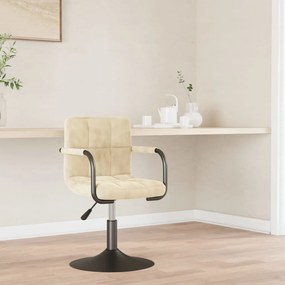 vidaXL Banco de bar veludo cor creme