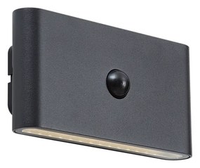 Candeeiro de Parede Preto Sensor Magnético de 4 Níveis Incl. LED Recarregável - Batt Moderno
