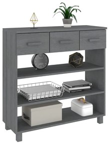 Mesa consola HAMAR 90x35x90 cm pinho maciço cinza-escuro